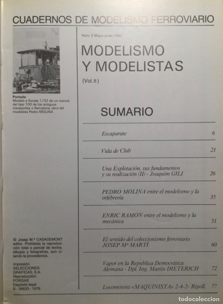 Libros de segunda mano: CUADERNOS DE MODELISMO FERROVIARIO VOL. 8 MODELISMO Y MODELISTAS