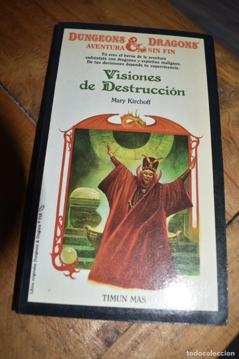 Libros de segunda mano: VISIONES DE DESTRUCCI&Oacute;N. Mary Kirchoff. Dungeons & Dragons n&ordm; 21. Aventura sin fin. Timun Mas 1988