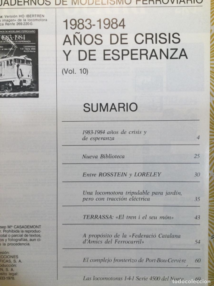 Libros de segunda mano: CUADERNOS DE MODELISMO FERROVIARIO VOL 10 1983-1984 - Foto 2