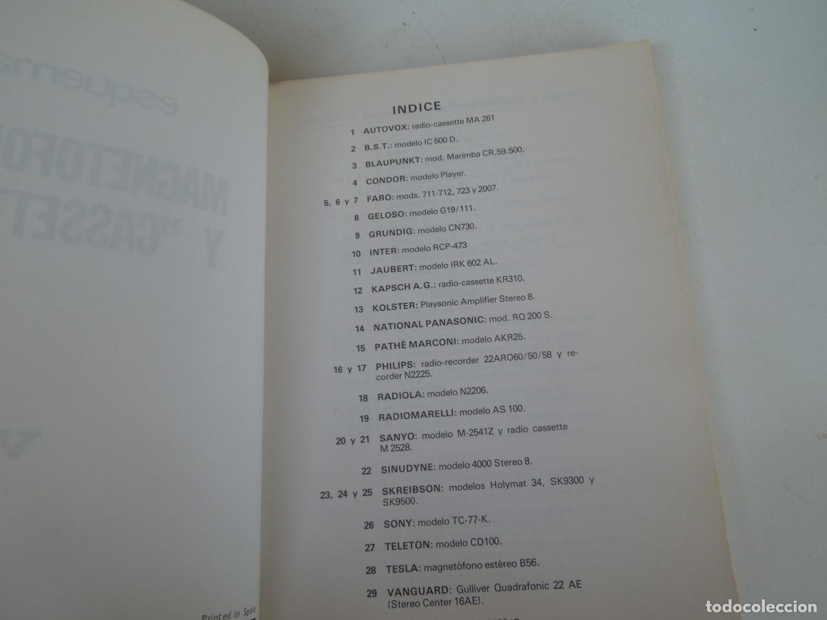 Libros de segunda mano: ESQUEMARIO DE MAGNETOFONOS Y CASSETTES - REDE - VI 1978 - Foto 4