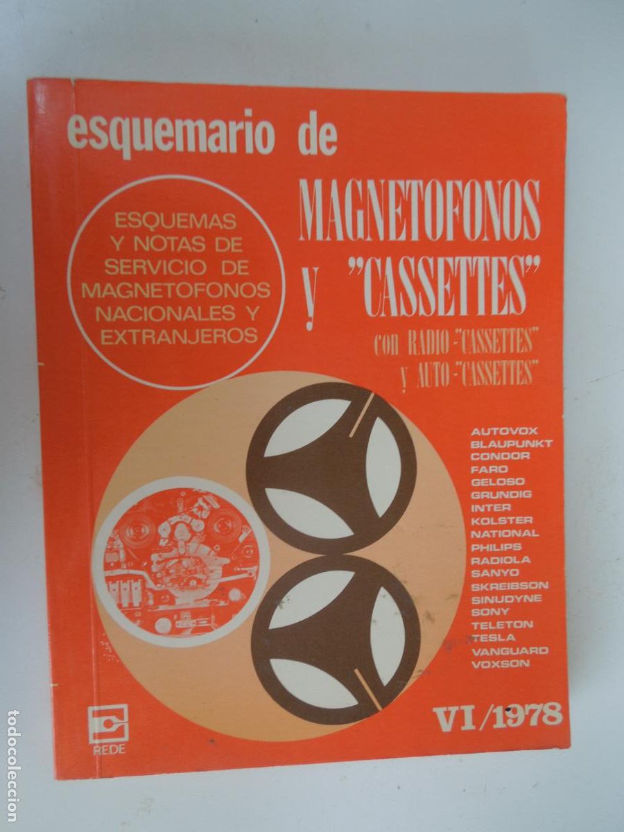Libros de segunda mano: ESQUEMARIO DE MAGNETOFONOS Y CASSETTES - REDE - VI 1978