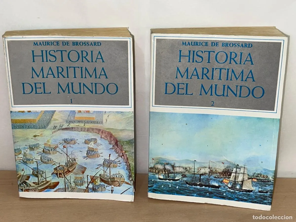 Historia Marítima del Mundo (2 Tomos) Maurice de Brossard Ediciones Amaika 1ª Edición 1976