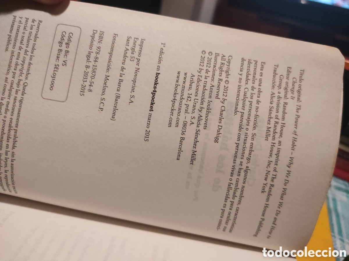 Libros de segunda mano: El Poder de los H&aacute;bitos - Charles Duhigg (PEDIDO MINIMO 10&euro;) - Foto 3
