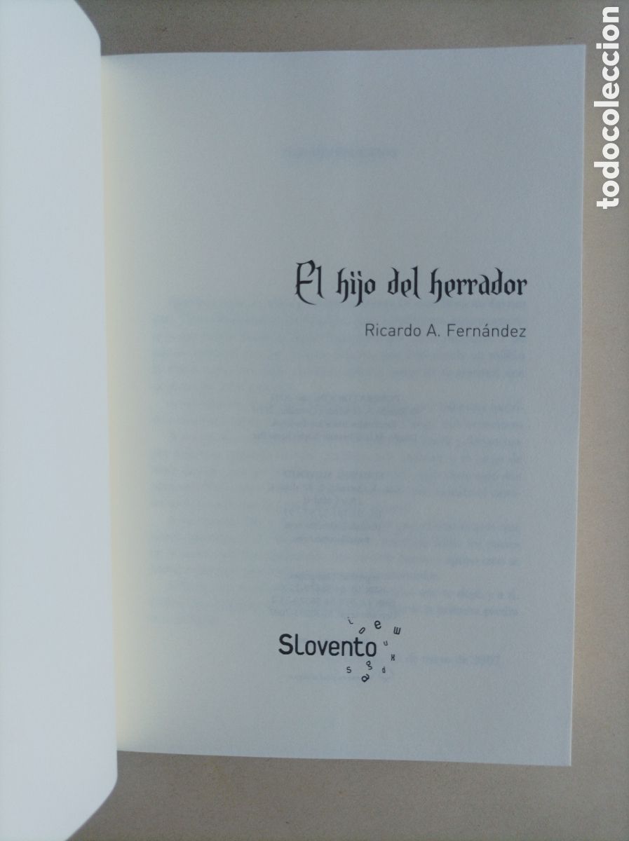Libros de segunda mano: El hijo del herrador / Ricardo A. Fern&aacute;ndez. - Foto 3