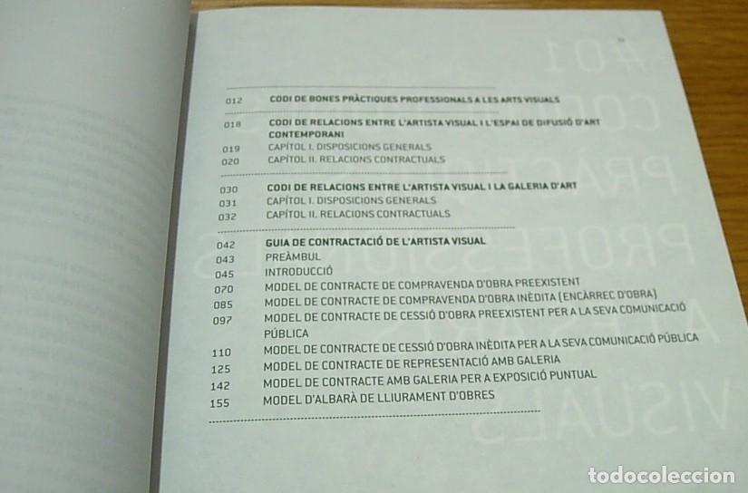 Libros de segunda mano: Libro CODI DE BONES PR&Agrave;CTIQUES PROFESSIONALS A LES ARTS VISUALS 2008 en Catal&aacute;n - Foto 2
