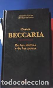 Libros de segunda mano: De los Delitos y de las Penas - Cesare Beccaria - Ediciones Altaya - Grandes Obras del Pensamiento