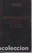 Libros de segunda mano: Del Esp&iacute;ritu de las Leyes - Charles de Secondat Montesquieu - Ediciones Altaya - 1993