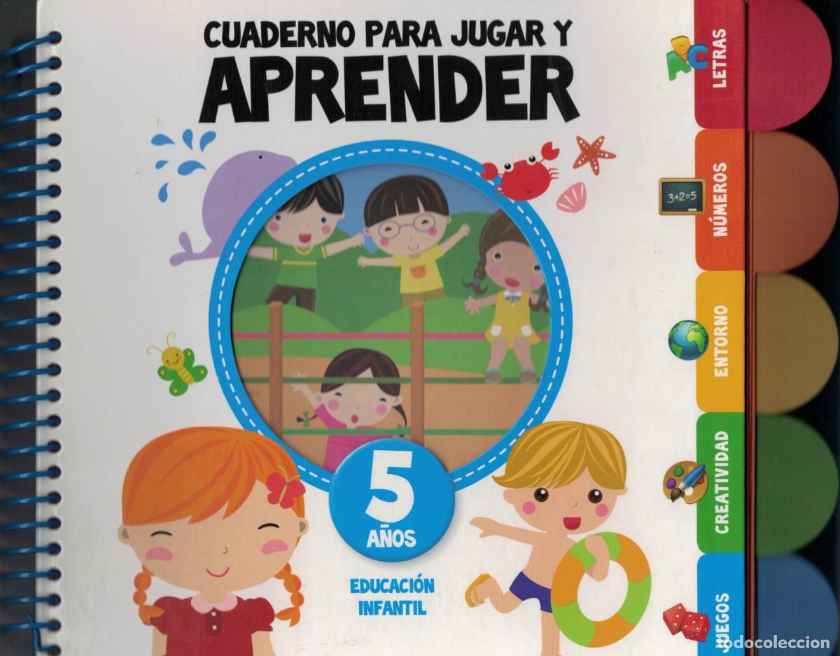 Libros de segunda mano: Cuaderno para jugar y Aprender Educaci&oacute;n infantil Juegos Creatividad Entorno N&uacute;meros Letras 5 a&ntilde;os