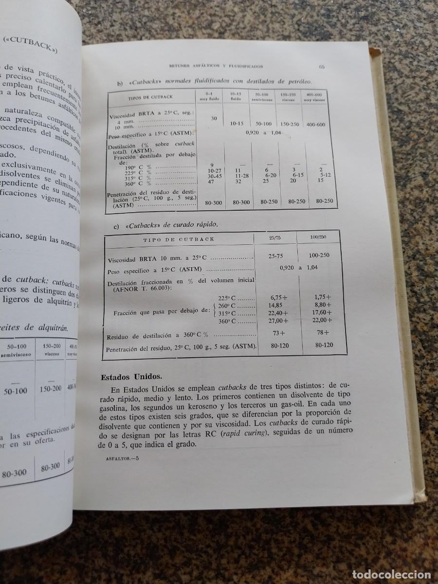 Libros de segunda mano: ASFALTOS -- M. VAZQUEZ -- DOSSAT 1961 -- - Foto 3