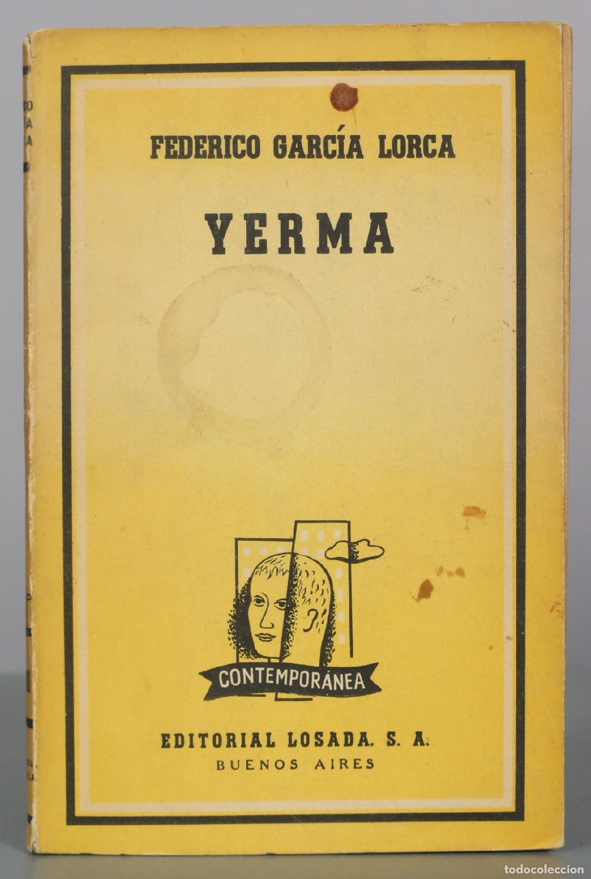 Libros de segunda mano: Yerma - Federico Garc&iacute;a Lorca - Editorial Losada