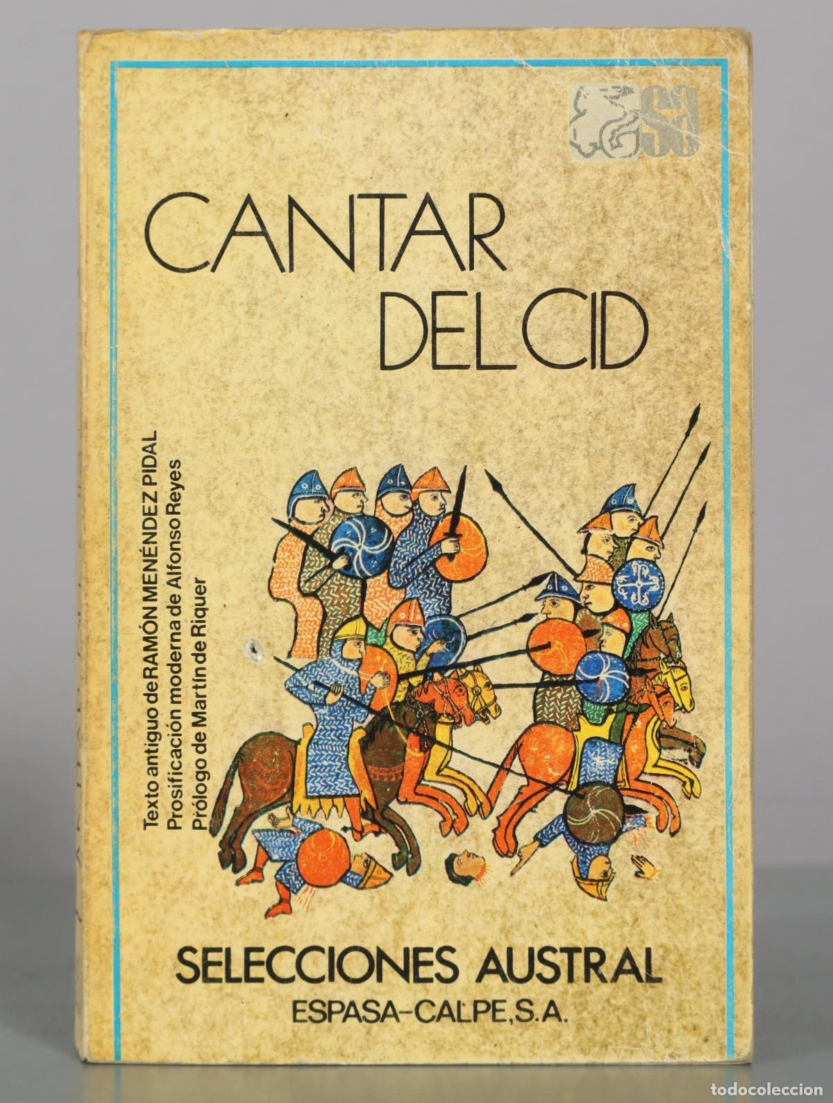 Libros de segunda mano: Cantar del Cid - Ram&oacute;n Men&eacute;ndez Pidal, Alfonso Reyes, Mart&iacute;n de Riquer - Editorial Espasa-Calpe
