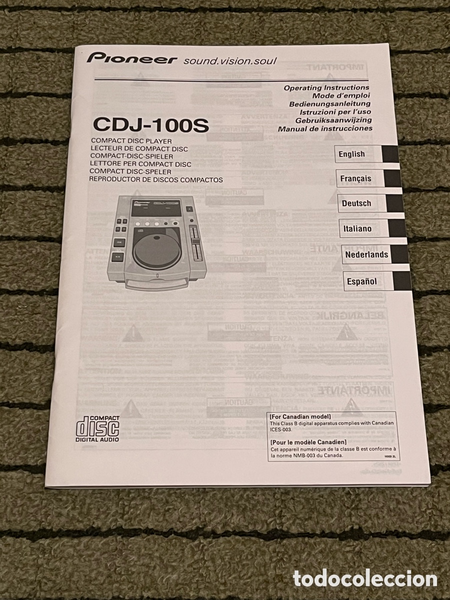 Libri di seconda mano: Manual de instrucciones reproductor de CD CDJ-100S. Compact Disc Player