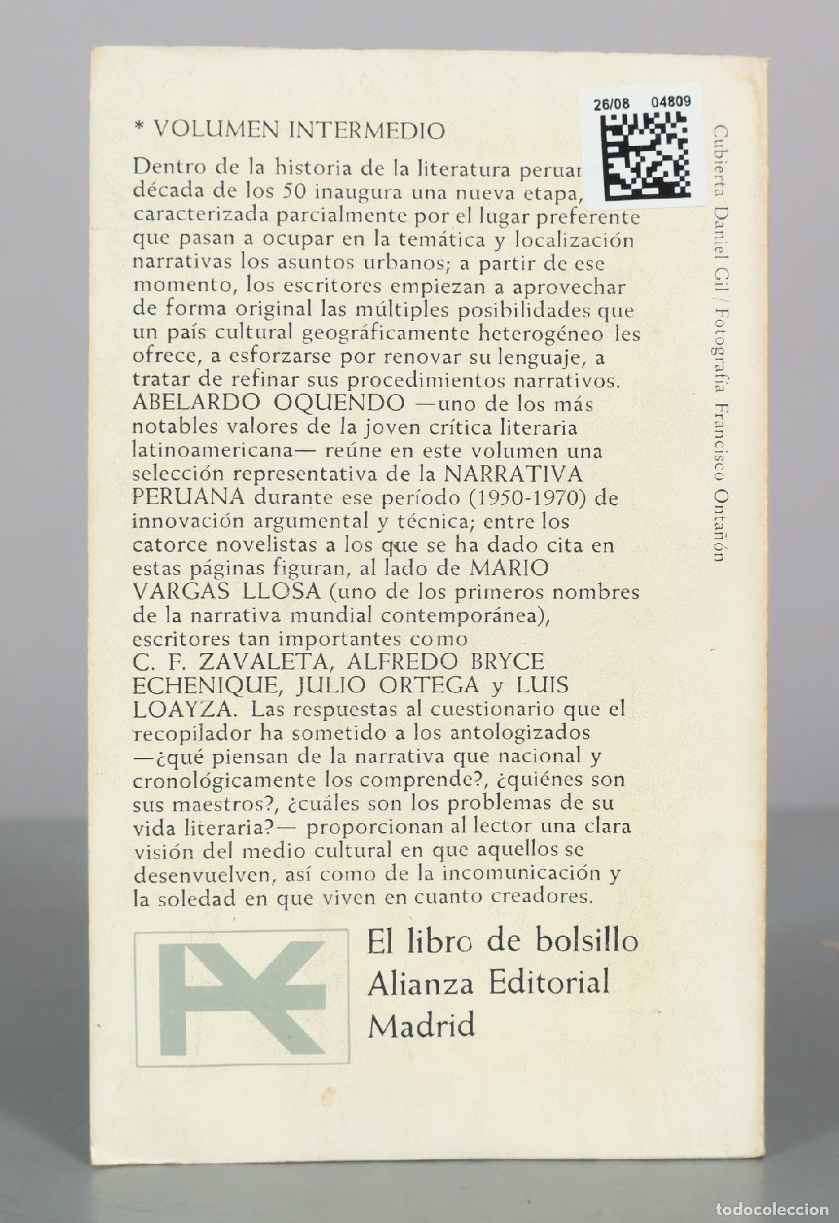 Libros de segunda mano: Narrativa Peruana - Abelardo Oquendo - Alianza Editorial - Foto 2