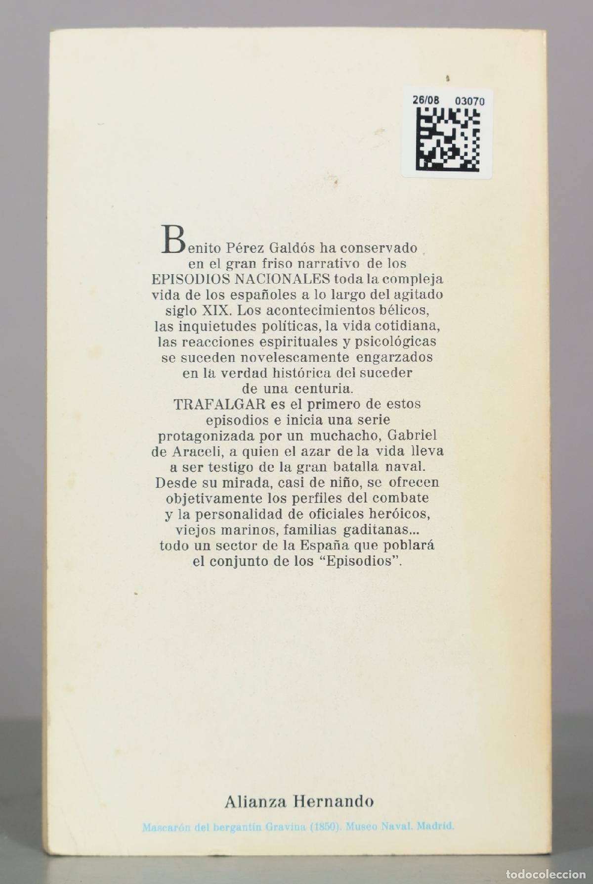 Libros de segunda mano: Trafalgar - Benito P&eacute;rez Gald&oacute;s - Alianza Hernando - Foto 2