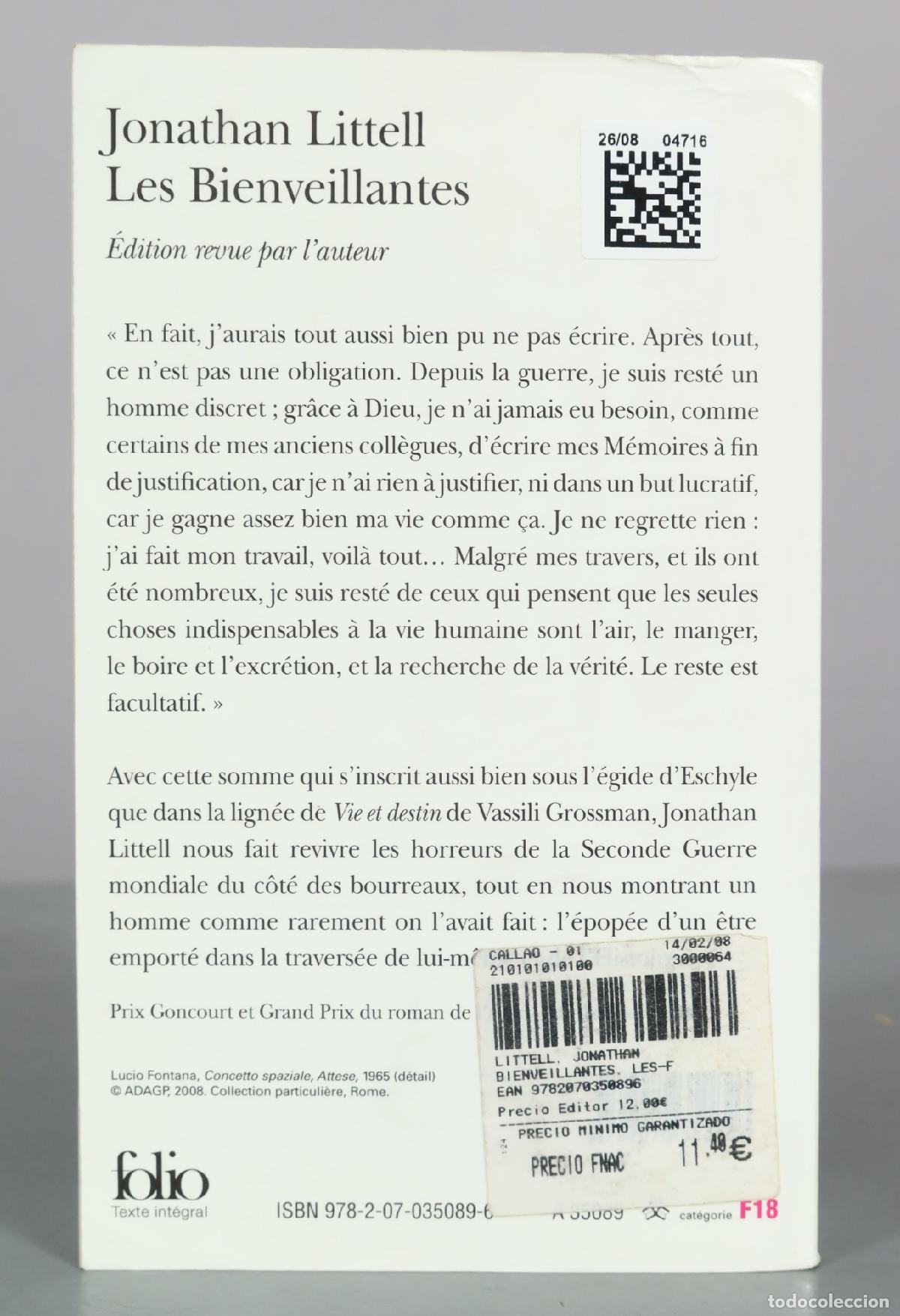 Libros de segunda mano: Les Bienveillantes - Jonathan Littell - folio - Foto 2