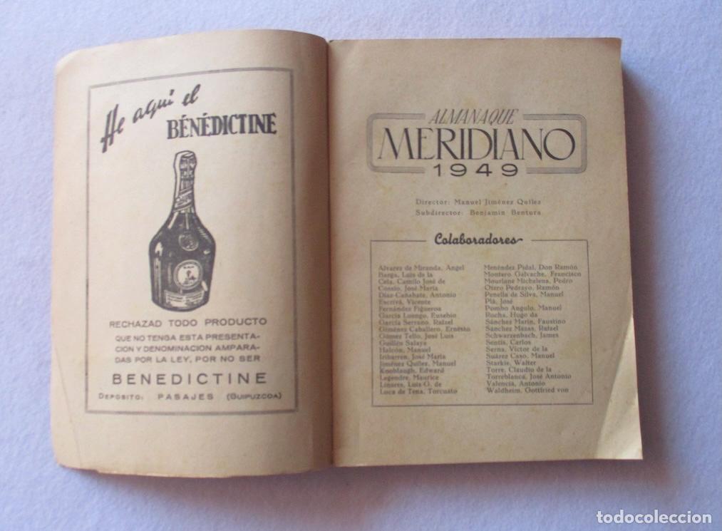 Libros de segunda mano: ALMANAQUE MERIDIANO DEL A&Ntilde;O 1949 - Foto 2