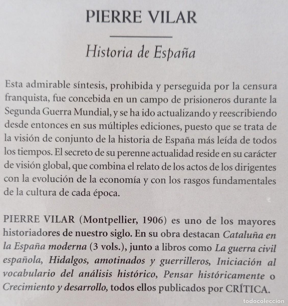 Libros de segunda mano: HISTORIA DE ESPA&Ntilde;A - PIERRE VILAR - Foto 2
