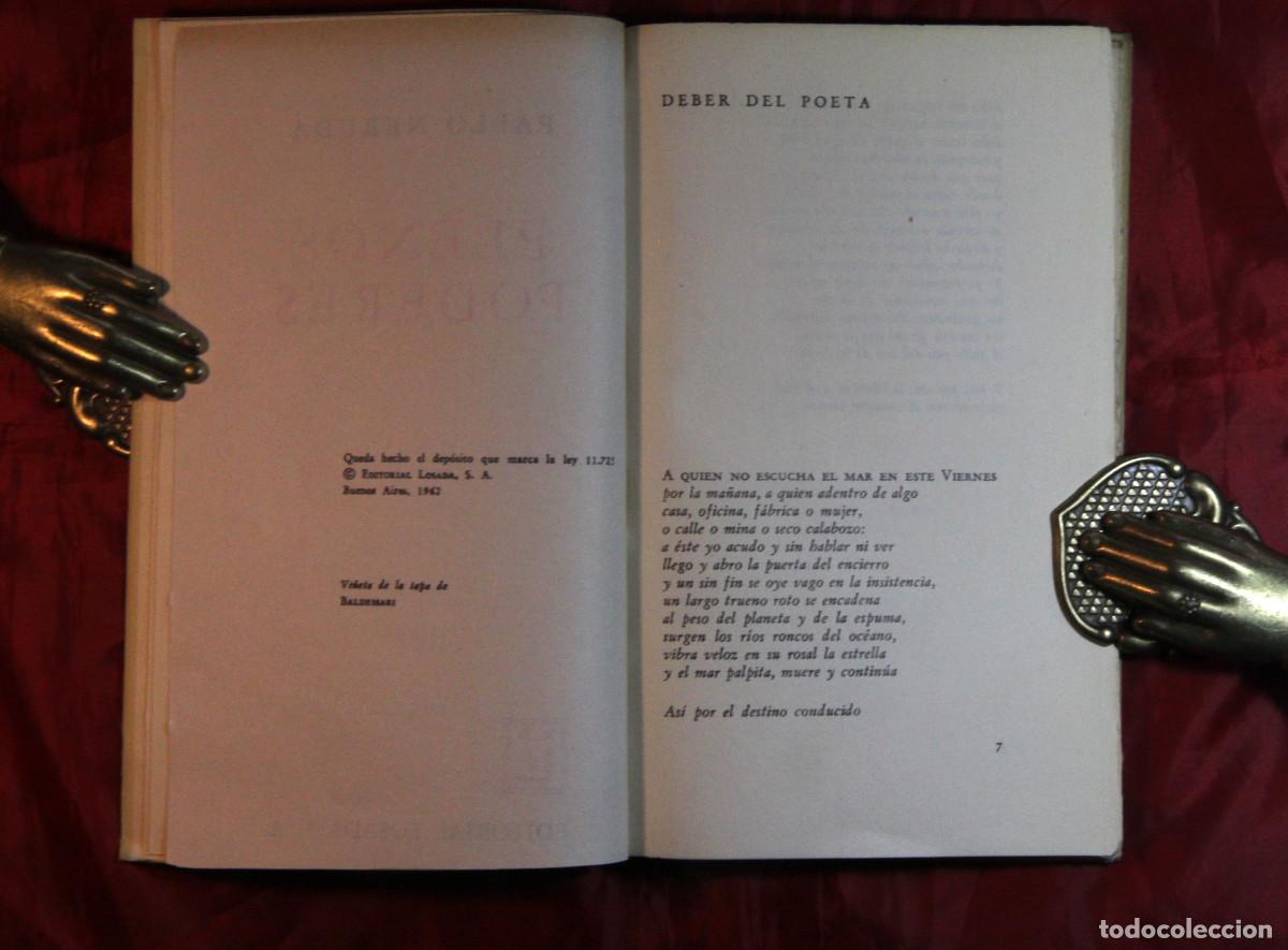 Libros de segunda mano: Pablo Neruda - Plenos poderes 1962 - Firmado y dedicado - Foto 9