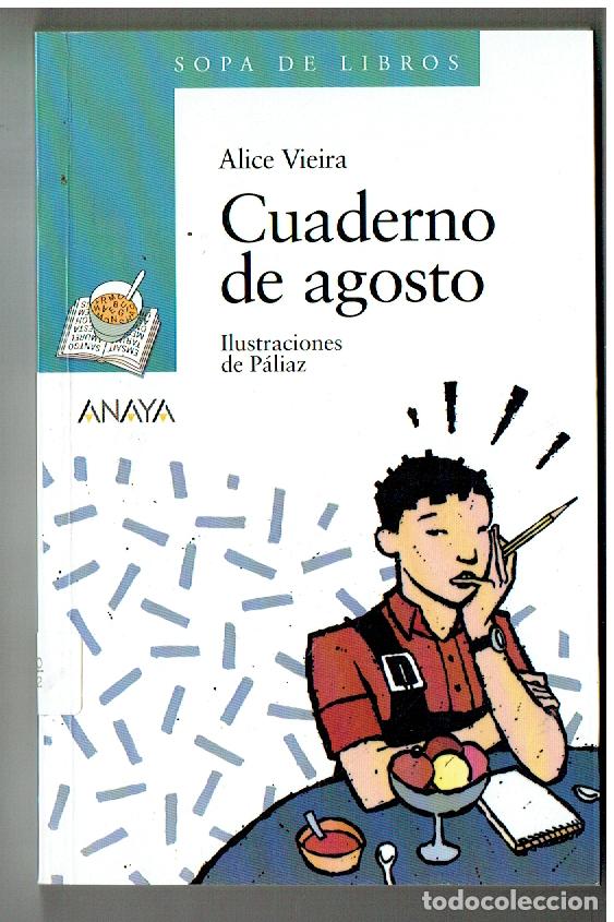 Libros de segunda mano: SOPA DE LIBROS. N&ordm; 19. CUADERNO DE AGOSTO. ALICE VIEIRA. ANAYA. 1997. (ST/PR 7)