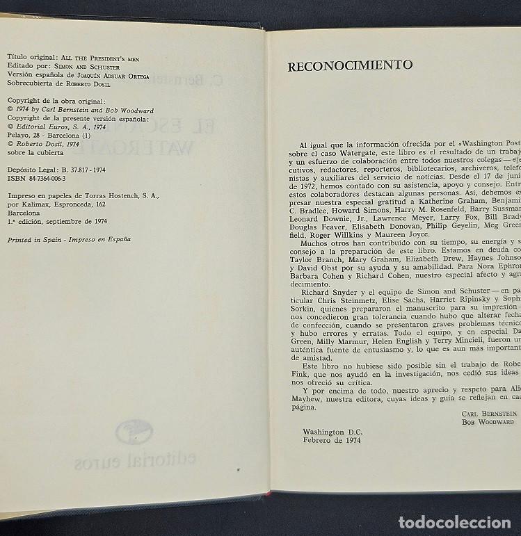 Libros de segunda mano: El Esc&aacute;ndalo Water Gate - Foto 2