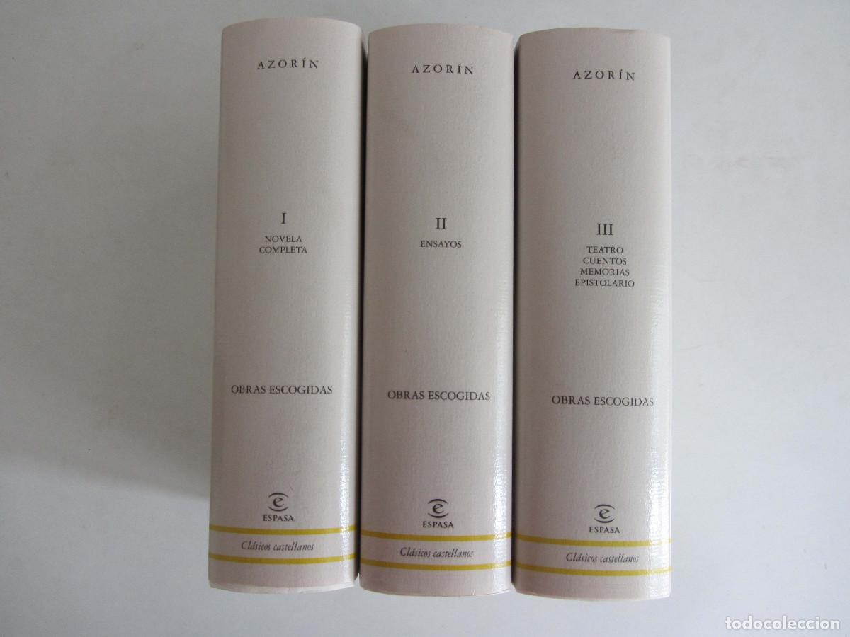 Libros de segunda mano: Azorin. Obras escogidas. Novela completa. Ensayos. Teatro, cuentos, memorias, epistolario. Espasa.