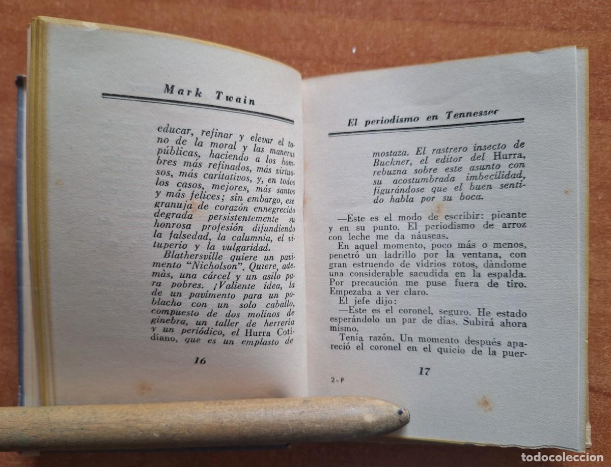 Libros de segunda mano: 1942 EL PERIODISMO EN TENNESSEE -MARK TWAIN - Foto 3