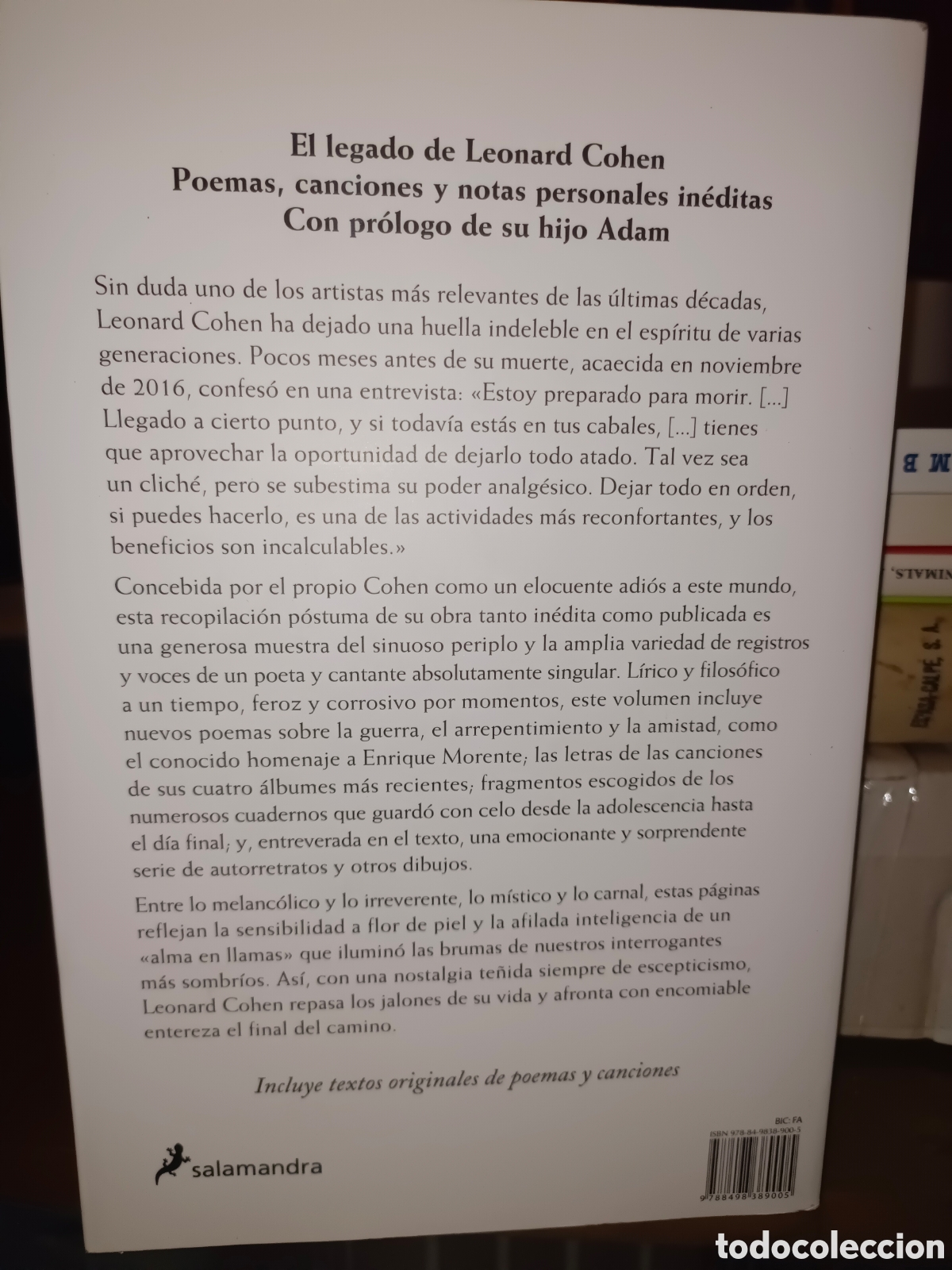 Libros de segunda mano: Leonardo Cohen La Llama - Foto 2