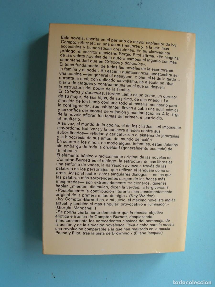 Libros de segunda mano: CRIADAS Y DONCELLAS / IVY COMPTON - BURNETT / NARRATIVA - Foto 2