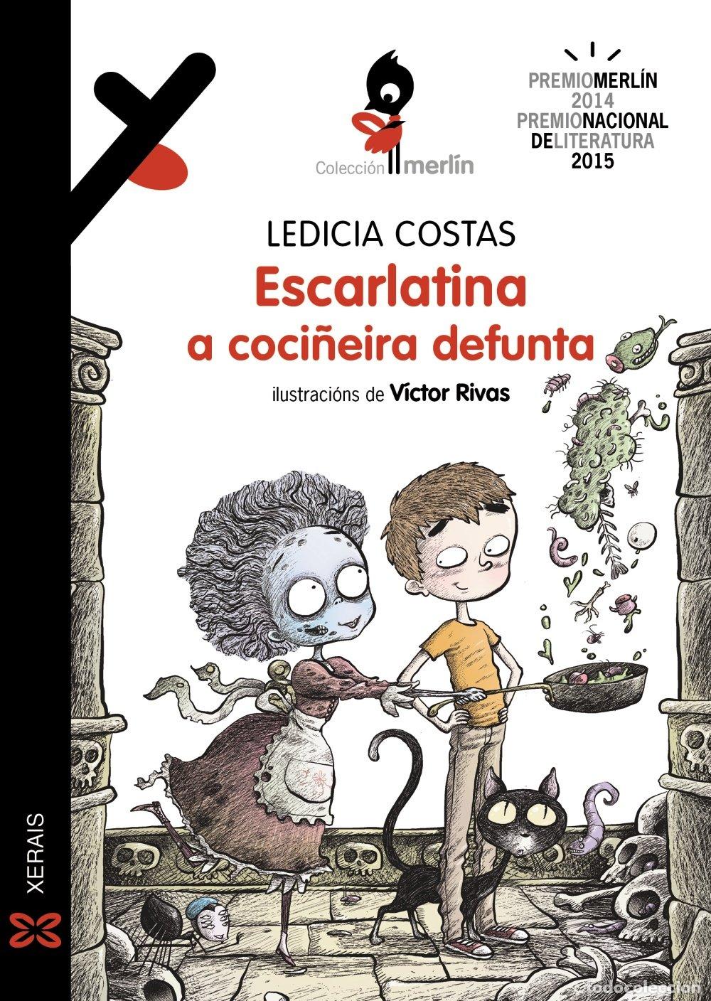 Libros de segunda mano: Escarlatina, a Coci&ntilde;eira Defunta - Ledicia Costas - Edici&oacute;ns Xerais - Infantil e Xuvenil, Merl&iacute;n, 23