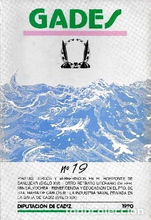 Libros de segunda mano: REVISTA GADES N&ordm; 19 - 1990 DIPUTACION DE CADIZ - A-CA-4567