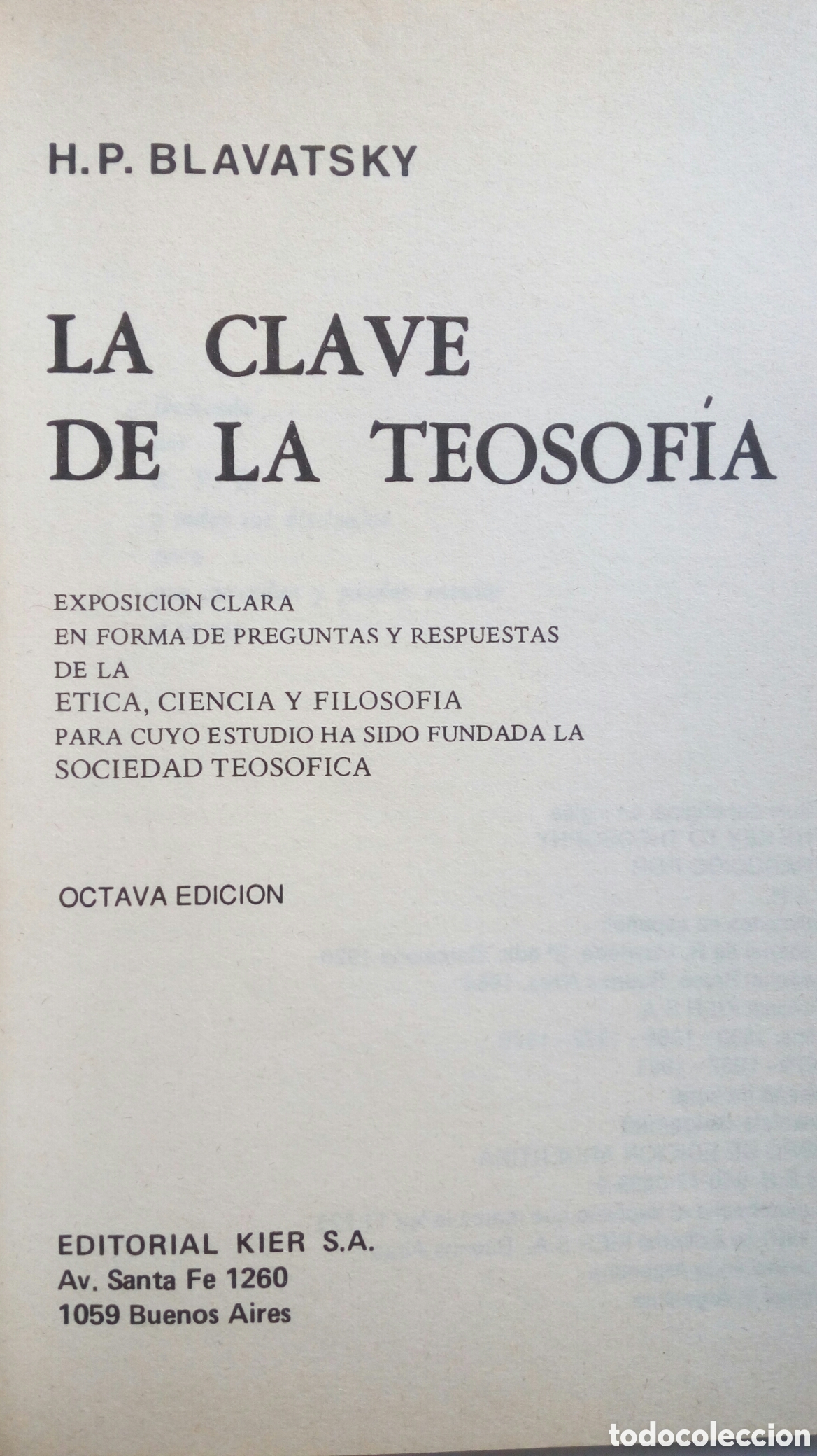 Libros de segunda mano: La clave de la Teosof&iacute;a. H. P. Blavatsky. - Foto 4