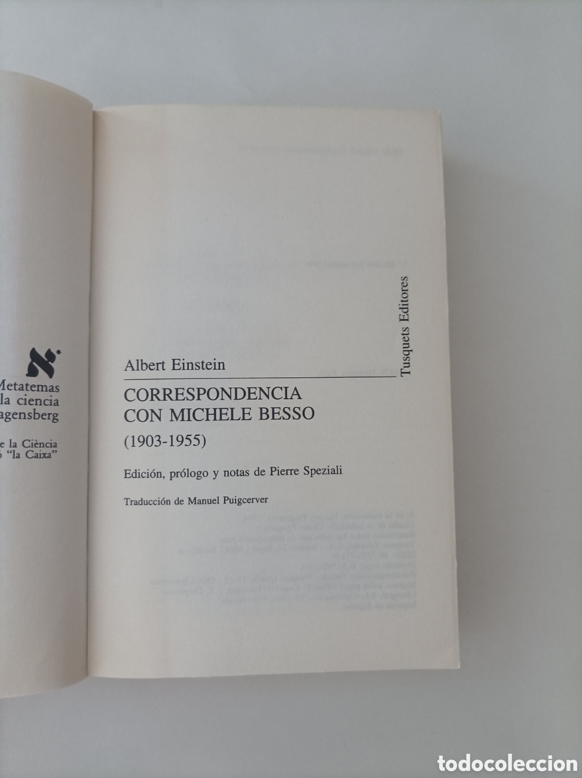 Libros de segunda mano: Albert Einstein correspondencia con Michele Besso - Foto 3