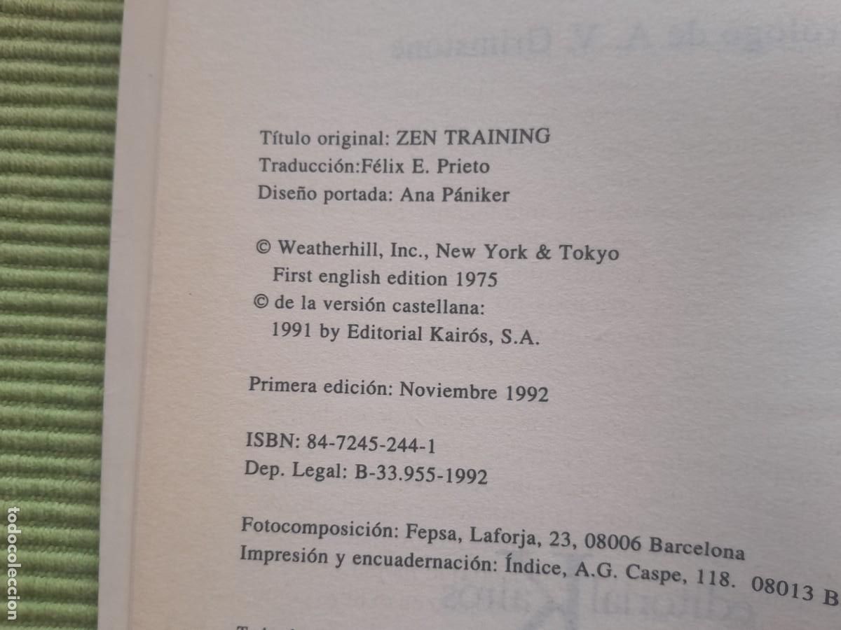 Libros de segunda mano: ZA ZEN KATSUKI SEKIDA. KAIROS 1992 - Foto 5