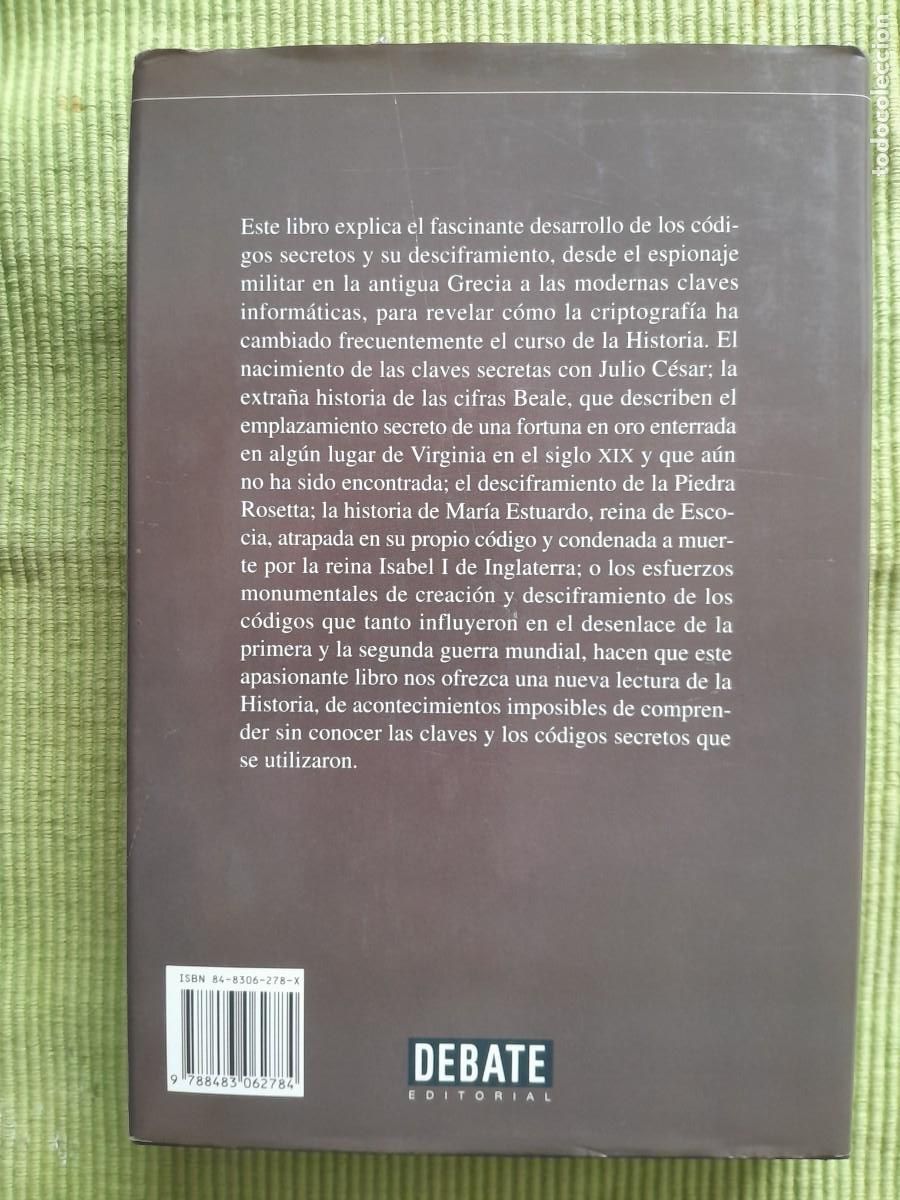 Libros de segunda mano: LOS CODIGOS SECRETOS. SIMON SINGH. DEBATE 2000 - Foto 2