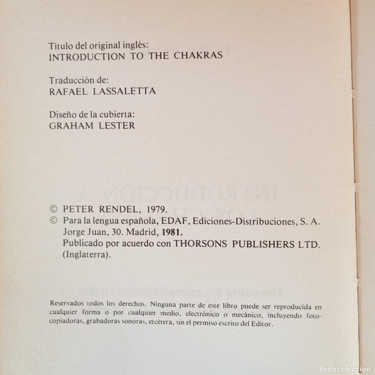 Libros de segunda mano: INTRODUCCION A LOS CHAKRAS - PETER RENDEL - EDAF - 1981 / 5933 - Foto 4