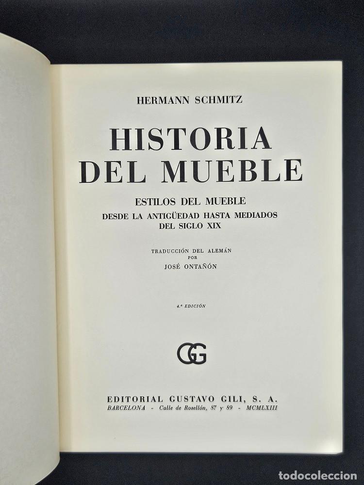 Libros de segunda mano: Historia del mueble - Estilos del mueble desde la antig&uuml;edad hasta mediados del siglo XIX