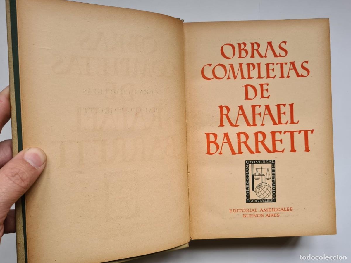 Libros de segunda mano: Obras Completas de Rafael Barrett, Americalee, 1943 - Foto 3