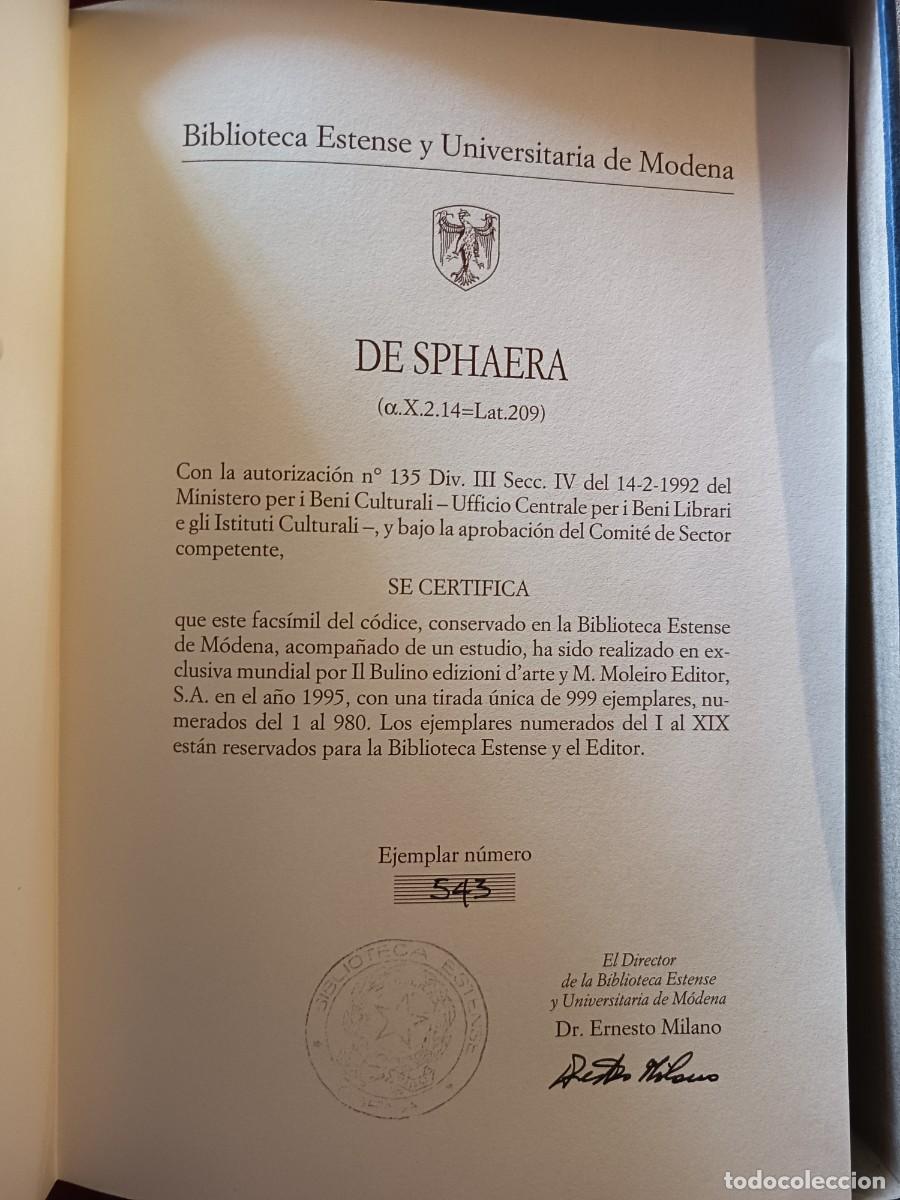 Libros de segunda mano: De Sphaera. La Esfera Facs&iacute;mil. Taller de Leonardo da Vinci - Foto 18