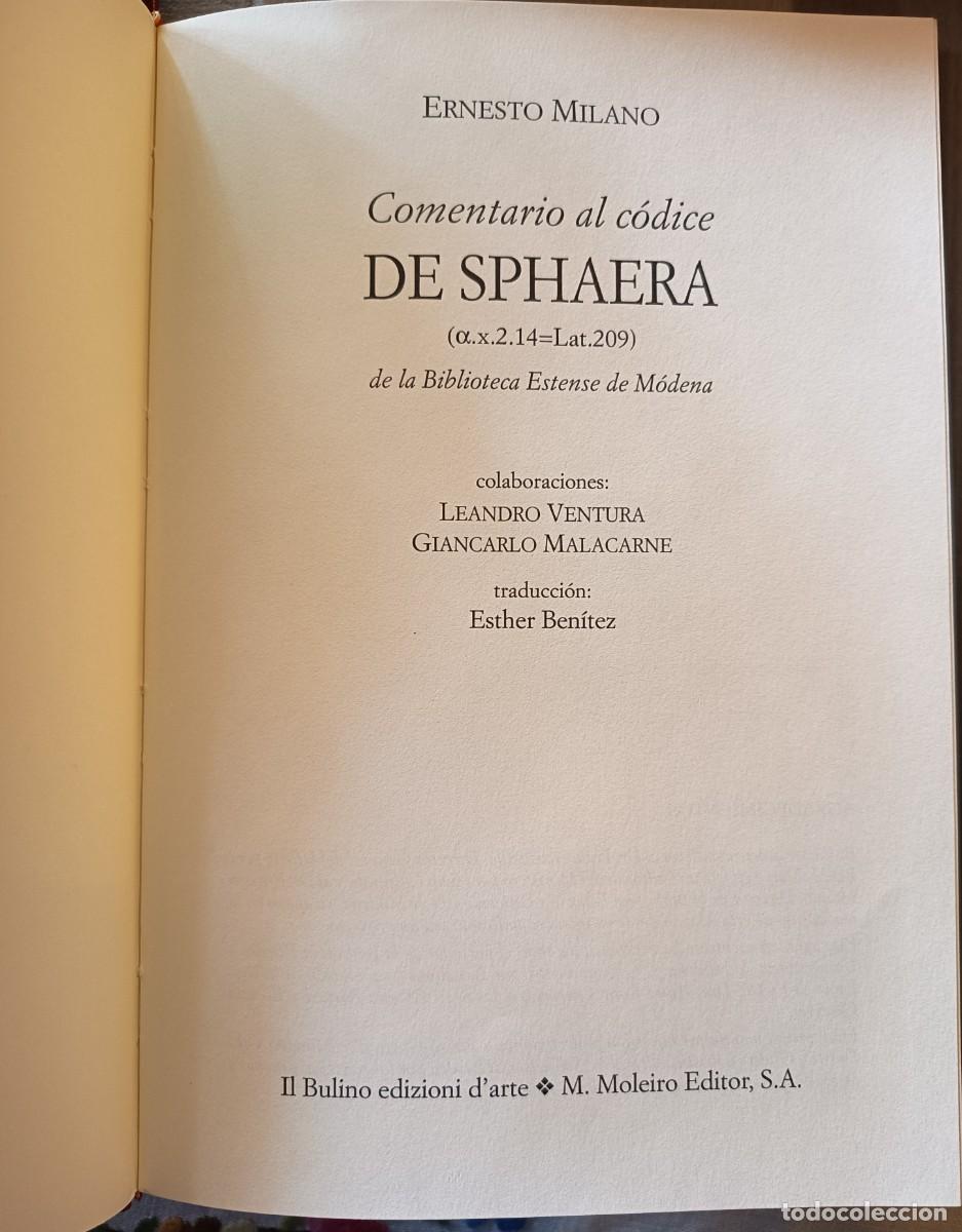 Libros de segunda mano: De Sphaera. La Esfera Facs&iacute;mil. Taller de Leonardo da Vinci - Foto 20