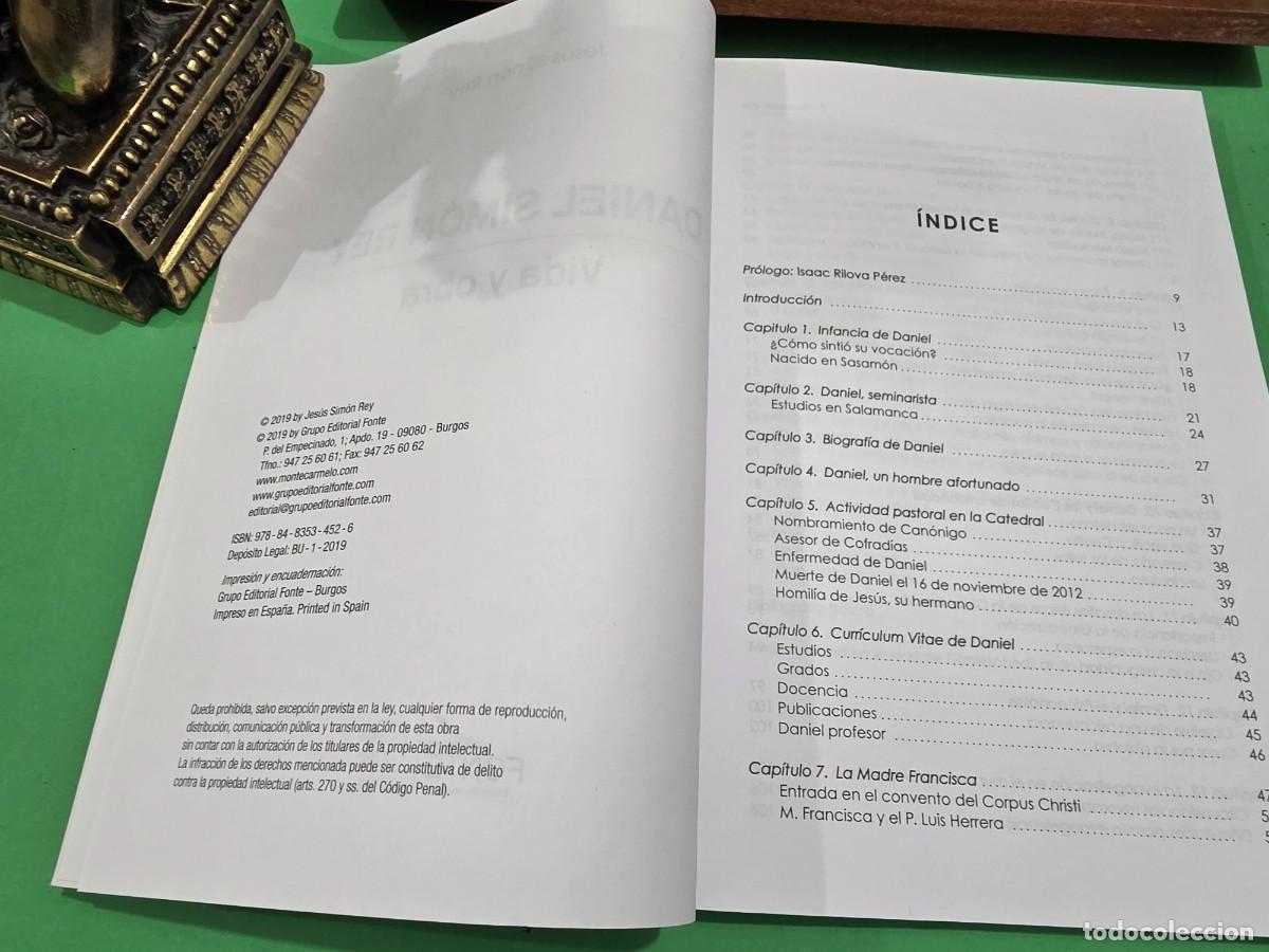 Libros de segunda mano: &rdquo;&rdquo;DANIEL SIM&Oacute;N REY, VIDA Y OBRA&rdquo;&rdquo;...JES&Uacute;S SIMON REY...E. MONTE CARMELO...2019... - Foto 6