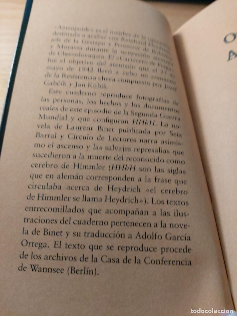 Libros de segunda mano: HHhH - Operaci&oacute;n Antropoide (Edici&oacute;n documental) Autor: Laurent Binet. - Foto 3
