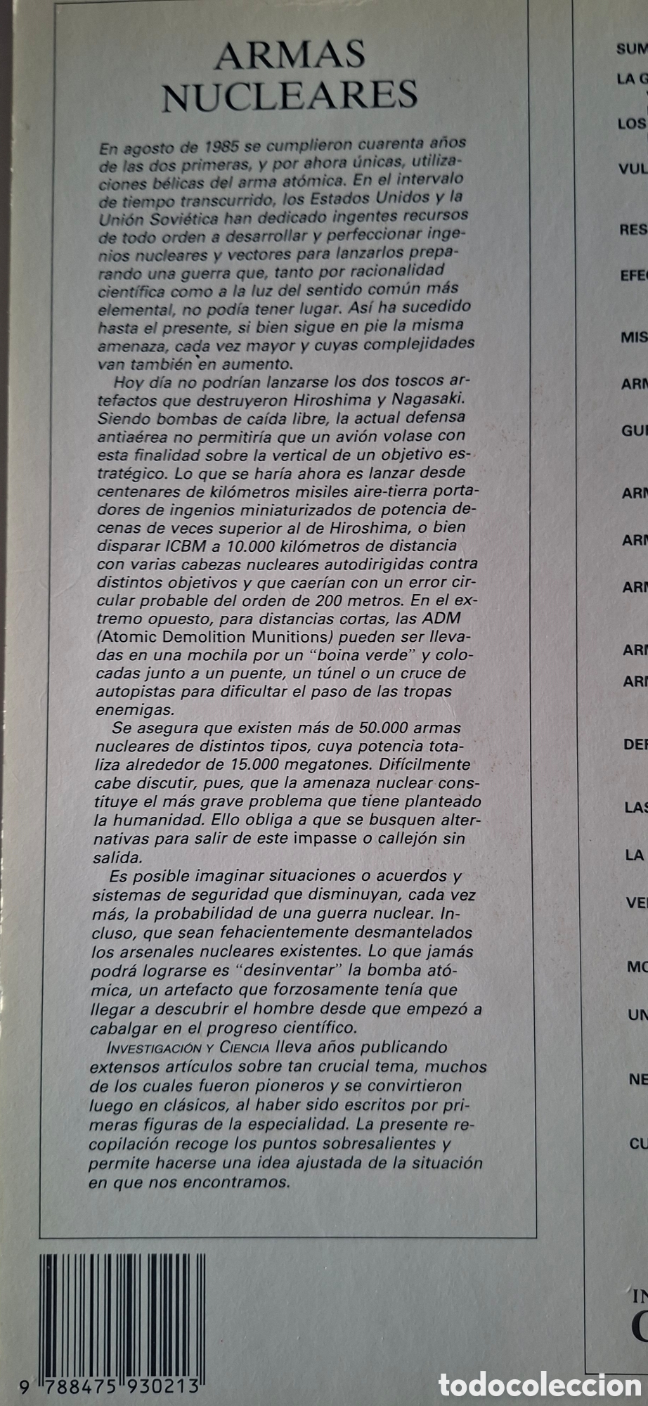 Libros de segunda mano: ARMAS NUCLEARES. De FRANCISCO LOPEZ DE SEPULVEDA - Foto 12