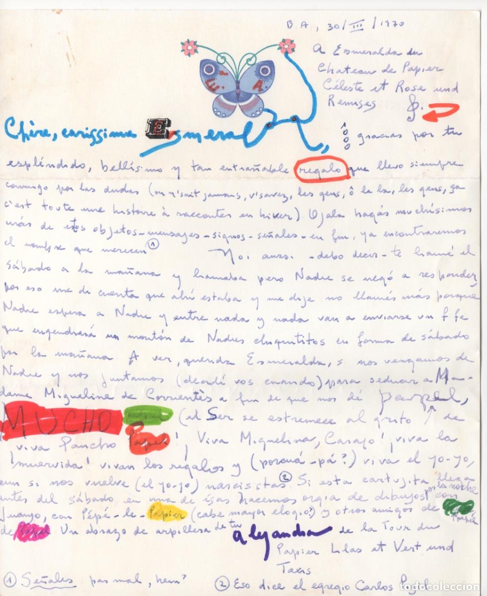 Livres d'occasion: Alejandra Pizarnik. Conjunto de cartas manuscritas, libros dedicados, collages y dibujos