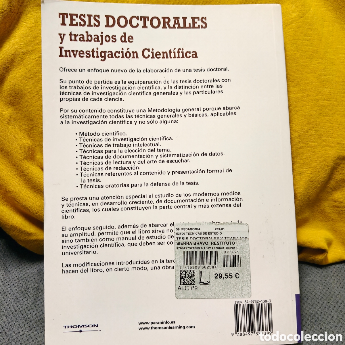 Libros de segunda mano: Tesis doctorales y trabajos de Investigaci&oacute;n Cient&iacute;fica, R.Sierra Bravo.