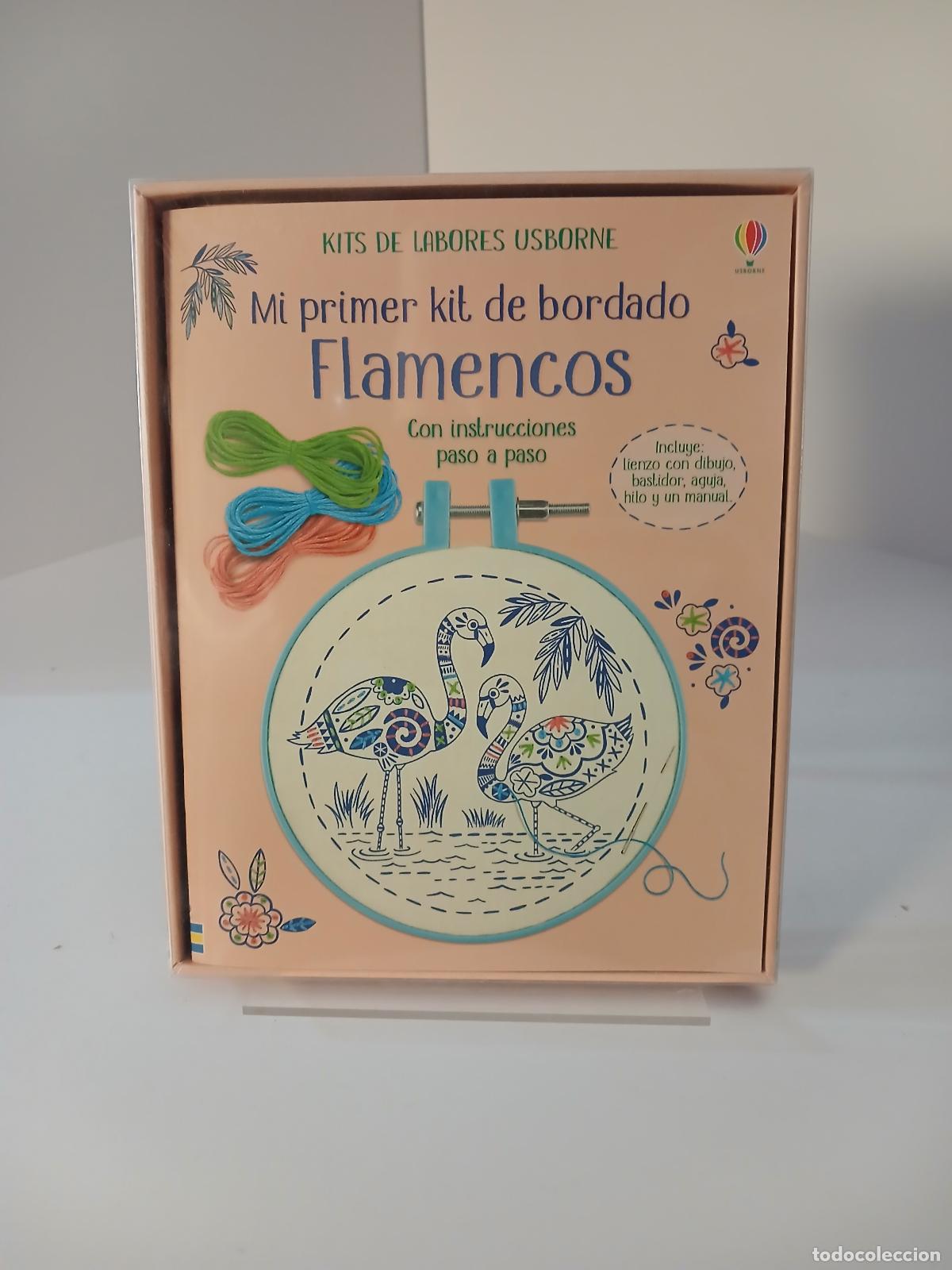 Libros de segunda mano: Mi primer kit de bordado - Flamencos - Lara Bryan