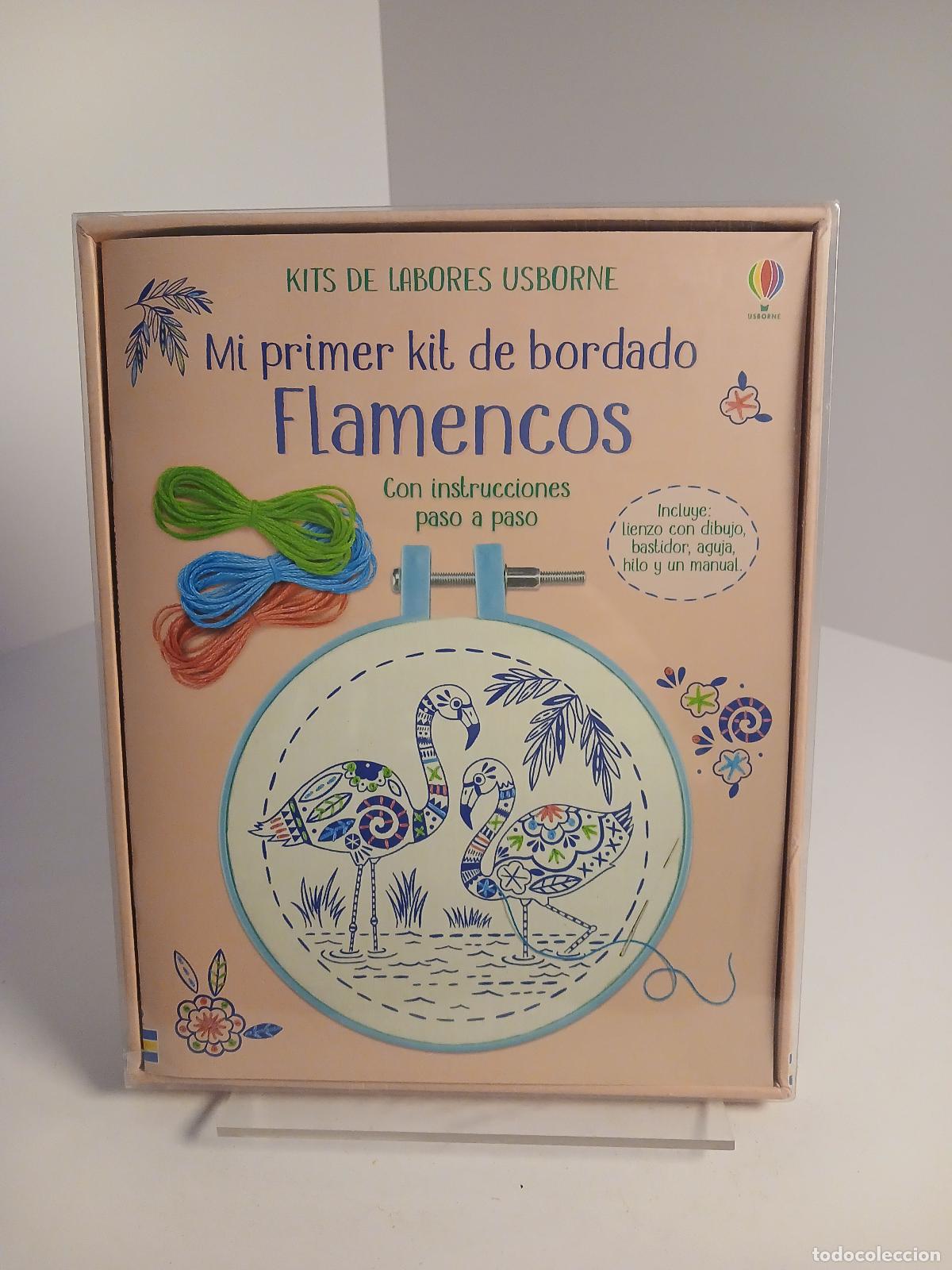 Libros de segunda mano: Mi primer kit de bordado - Flamencos - Lara Bryan