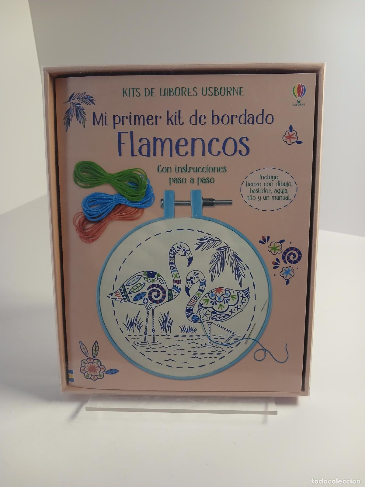 Libros de segunda mano: Mi primer kit de bordado - Flamencos - Lara Bryan