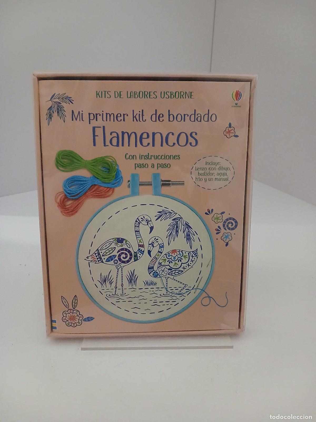 Libros de segunda mano: Mi primer kit de bordado - Flamencos - Lara Bryan
