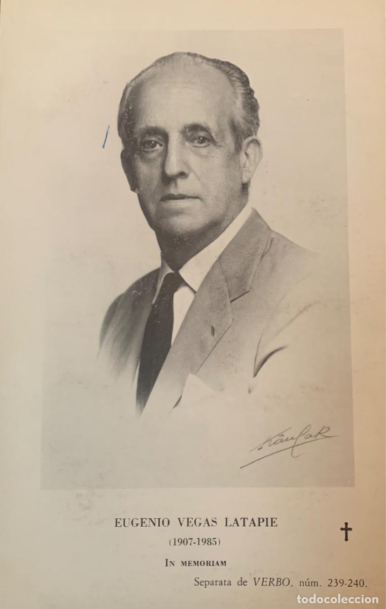Libros de segunda mano: EUGENIO VEGAS LATAPIE (1907-1985) IN MEMORIAM