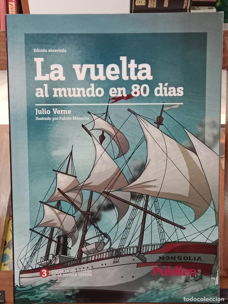 Libros de segunda mano: La Vuelta al Mundo en 80 D&iacute;as - Julio Verne - Los Grandes T&iacute;tulos de la Novela Juvenil, n&ordm; 3